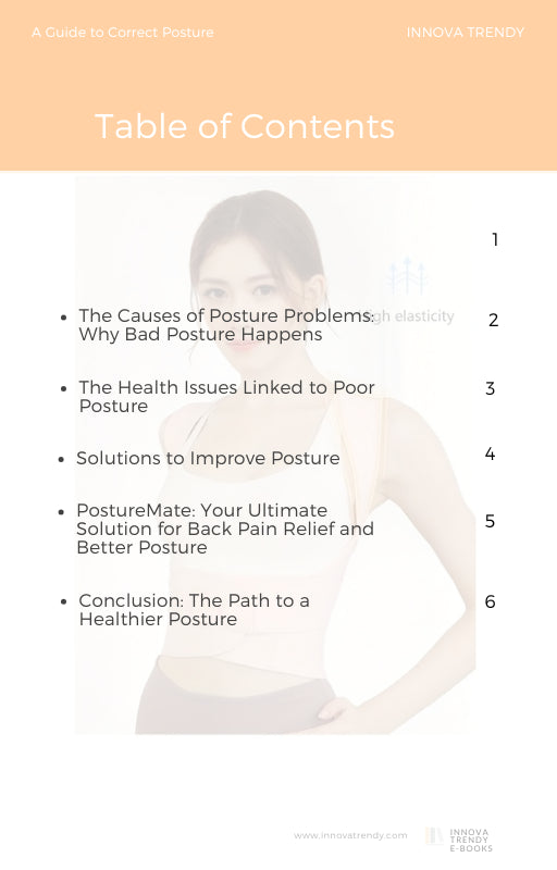 An E-Book of Ergonomic tips for better posture at work by PostureMate - Innova Trendy