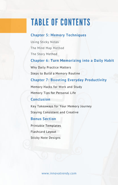 Boosting Your Memory: 21.	Best methods for remembering information faster- INNOVA TRENDY